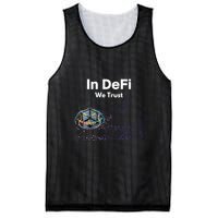 In DeFi We Trust Cryptocurrency Bitcoin Ethereum Blockchain Mesh Reversible Basketball Jersey Tank