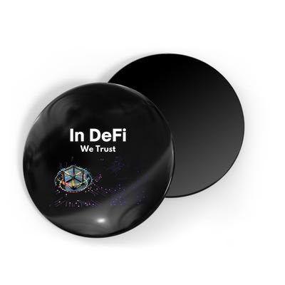In DeFi We Trust Cryptocurrency Bitcoin Ethereum Blockchain Magnet