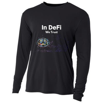 In DeFi We Trust Cryptocurrency Bitcoin Ethereum Blockchain Cooling Performance Long Sleeve Crew