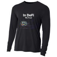 In DeFi We Trust Cryptocurrency Bitcoin Ethereum Blockchain Cooling Performance Long Sleeve Crew