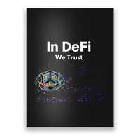 In DeFi We Trust Cryptocurrency Bitcoin Ethereum Blockchain Poster