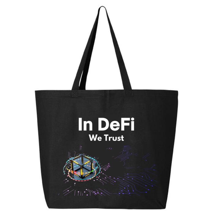 In DeFi We Trust Cryptocurrency Bitcoin Ethereum Blockchain 25L Jumbo Tote