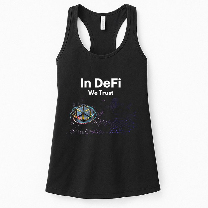 In DeFi We Trust Cryptocurrency Bitcoin Ethereum Blockchain Womens Tank Top
