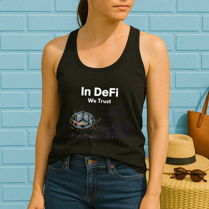 In DeFi We Trust Cryptocurrency Bitcoin Ethereum Blockchain Womens Tank Top