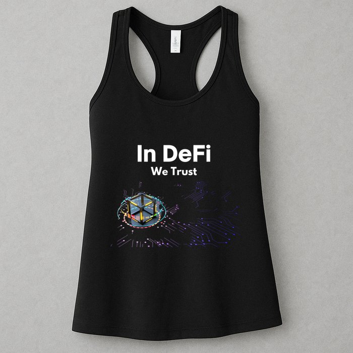 In DeFi We Trust Cryptocurrency Bitcoin Ethereum Blockchain Womens Tank Top