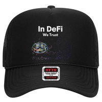 In DeFi We Trust Cryptocurrency Bitcoin Ethereum Blockchain Hat