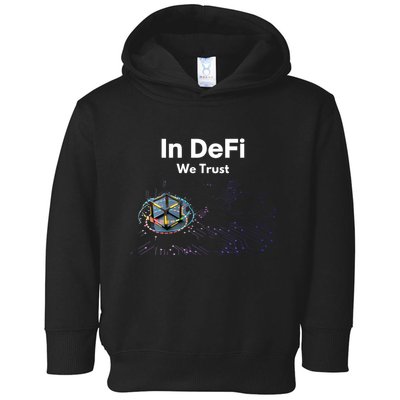 In DeFi We Trust Cryptocurrency Bitcoin Ethereum Blockchain Toddler Hoodie