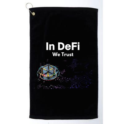 In DeFi We Trust Cryptocurrency Bitcoin Ethereum Blockchain Golf Towel