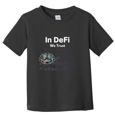 In DeFi We Trust Cryptocurrency Bitcoin Ethereum Blockchain Toddler T-Shirt