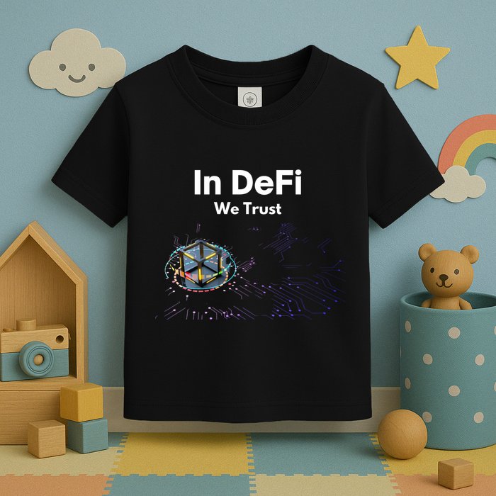 In DeFi We Trust Cryptocurrency Bitcoin Ethereum Blockchain Toddler T-Shirt