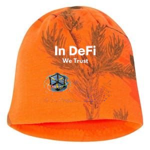 In DeFi We Trust Cryptocurrency Bitcoin Ethereum Blockchain Kati - Camo Knit Beanie