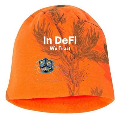 In DeFi We Trust Cryptocurrency Bitcoin Ethereum Blockchain Kati - Camo Knit Beanie