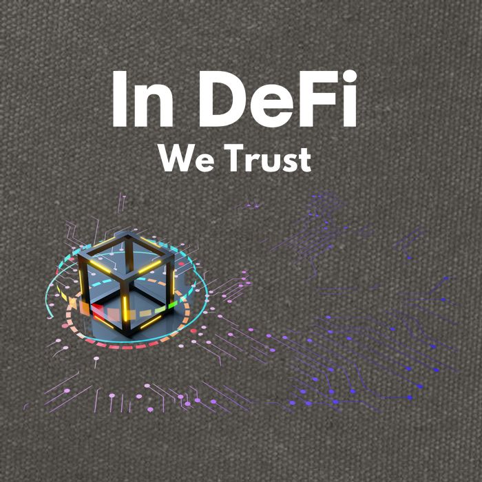 In DeFi We Trust Cryptocurrency Bitcoin Ethereum Blockchain Cotton Canvas Backpack