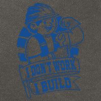 I Don't Work I Build Construction Worker Cotton Canvas Backpack