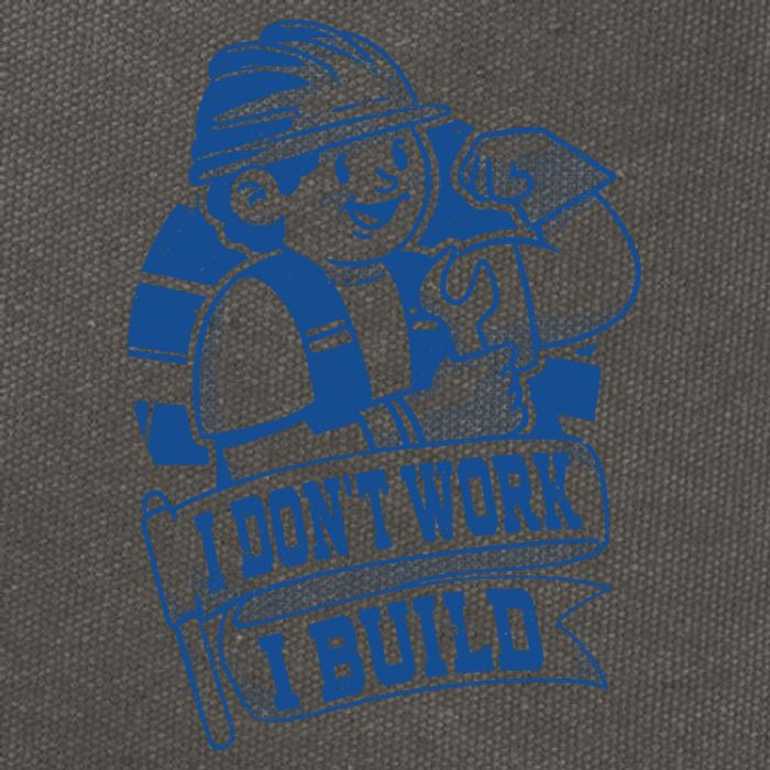 I Don't Work I Build Construction Worker Cotton Canvas Backpack