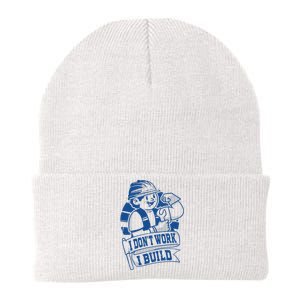 I Don't Work I Build Construction Worker Knit Cap Winter Beanie