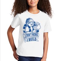 I Don't Work I Build Construction Worker Kids T-Shirt