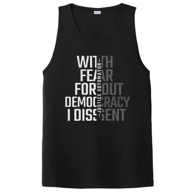 I Dissent With Fear For Democracy PosiCharge Competitor Tank