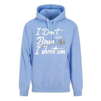 I Don't Wear Bows I Shoot Them Archery Girl Unisex Surf Hoodie