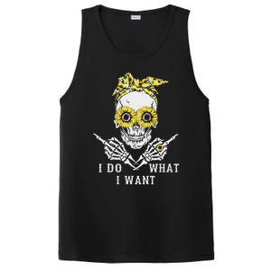 I Do What I Want Skull Sunflower PosiCharge Competitor Tank