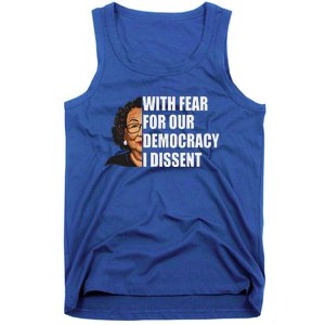 I Dissent With Fear For Our Democracy Justice Sotomayor Tank Top