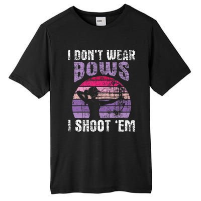 I Dont Wear Bows I Shoot Em Archery Girl Bowman Archer Tall Fusion ChromaSoft Performance T-Shirt