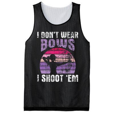 I Dont Wear Bows I Shoot Em Archery Girl Bowman Archer Mesh Reversible Basketball Jersey Tank