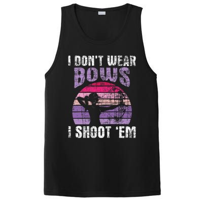 I Dont Wear Bows I Shoot Em Archery Girl Bowman Archer PosiCharge Competitor Tank