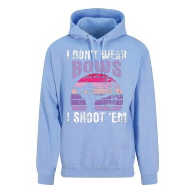 I Dont Wear Bows I Shoot Em Archery Girl Bowman Archer Unisex Surf Hoodie