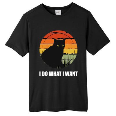 I Do What I Want Vintage Funny Cagreat Gift For Cat Dad/mom Gift Tall Fusion ChromaSoft Performance T-Shirt