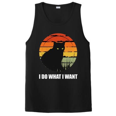 I Do What I Want Vintage Funny Cagreat Gift For Cat Dad/mom Gift PosiCharge Competitor Tank