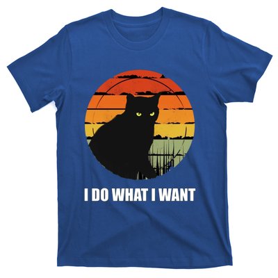 I Do What I Want Vintage Funny Cagreat Gift For Cat Dad/mom Gift T-Shirt