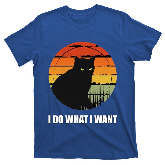 I Do What I Want Vintage Funny Cagreat Gift For Cat Dad/mom Gift T-Shirt