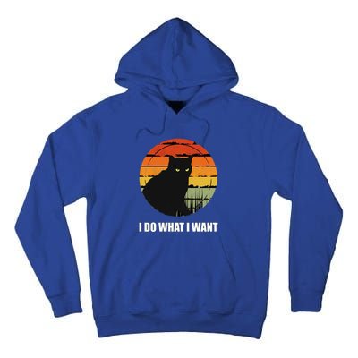 I Do What I Want Vintage Funny Cagreat Gift For Cat Dad/mom Gift Tall Hoodie