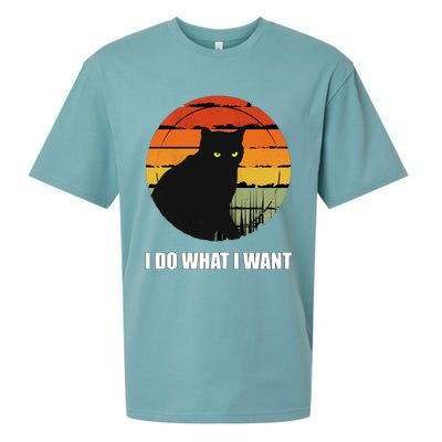 I Do What I Want Vintage Funny Cagreat Gift For Cat Dad/mom Gift Sueded Cloud Jersey T-Shirt