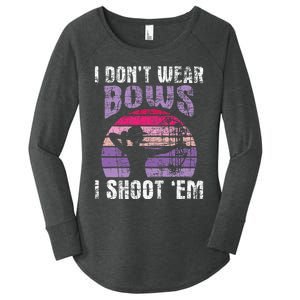 I DonT Wear Bows I Shoot Em Archery Girl Bowman Archer Women's Perfect Tri Tunic Long Sleeve Shirt