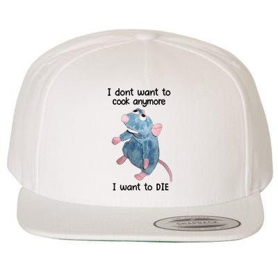 I DonT Want To Cook Anymore I Want To Die Wool Snapback Cap