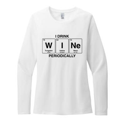 I Drink Wine Periodically Funny Periodic Table Wine Drinker Womens CVC Long Sleeve Shirt