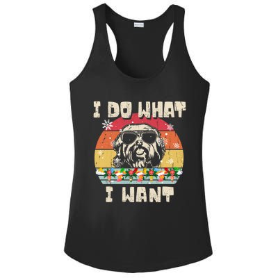 I Do What I Want Havanese Retro Christmas Style Funny Great Gift Ladies PosiCharge Competitor Racerback Tank