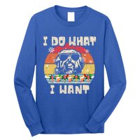 I Do What I Want Havanese Retro Christmas Style Funny Great Gift Long Sleeve Shirt