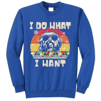 I Do What I Want Havanese Retro Christmas Style Funny Great Gift Sweatshirt