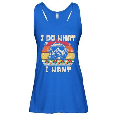 I Do What I Want Havanese Retro Christmas Style Funny Great Gift Ladies Essential Flowy Tank