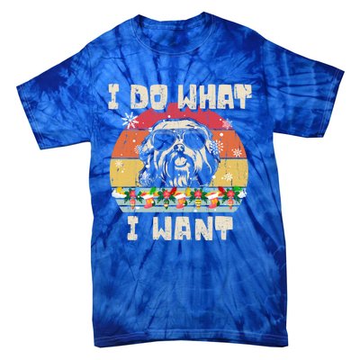 I Do What I Want Havanese Retro Christmas Style Funny Great Gift Tie-Dye T-Shirt