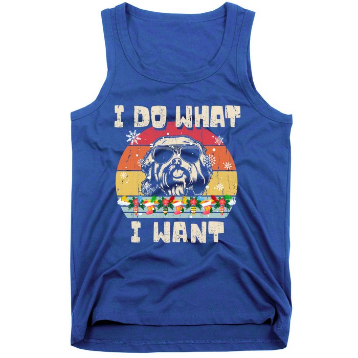 I Do What I Want Havanese Retro Christmas Style Funny Great Gift Tank Top