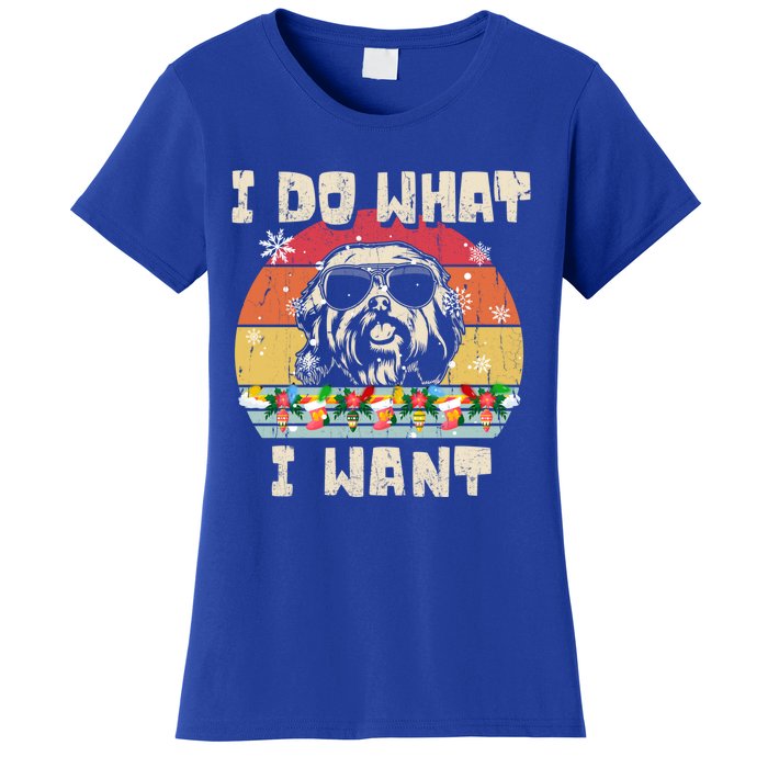 I Do What I Want Havanese Retro Christmas Style Funny Great Gift Women's T-Shirt