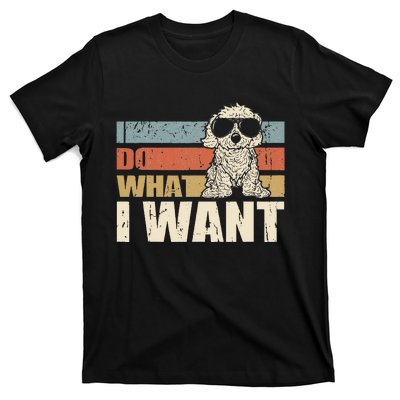 I do what I want funny Cavapoo Vintage Retro T-Shirt