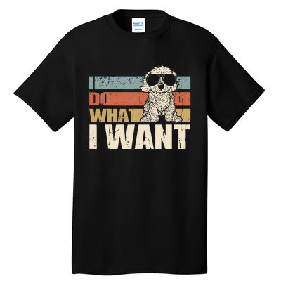 I do what I want funny Cavapoo Vintage Retro Tall T-Shirt