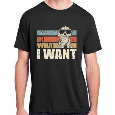 I do what I want funny Cavapoo Vintage Retro Adult ChromaSoft Performance T-Shirt