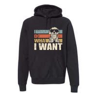 I do what I want funny Cavapoo Vintage Retro Premium Hoodie