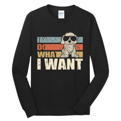 I do what I want funny Cavapoo Vintage Retro Tall Long Sleeve T-Shirt